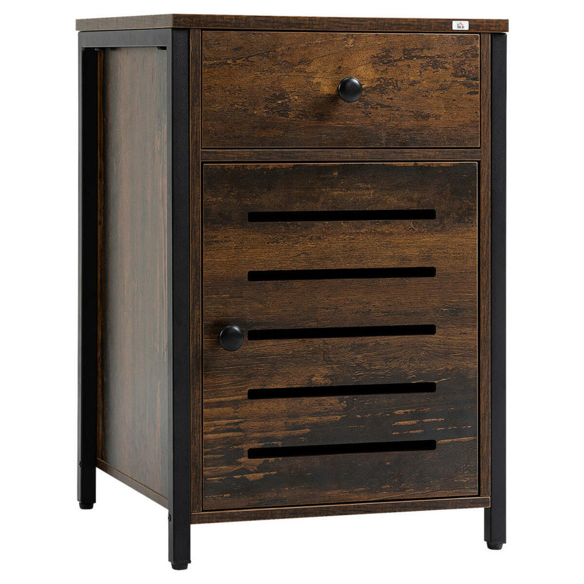 Bild 1 von Nachtkonsole 839-405BN rustikal braun B/H/T: ca. 40x60x40 cm