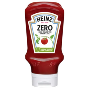 Ketchup ohne Salz-/Zuckerzusatz oder Heinz Bio Tomatenketchup