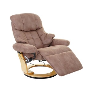 MCA Relaxsessel Windsor 2, Fernsehsessel Sessel, Stoff/Textil 150kg belastbar ~ antikbraun, naturbraun