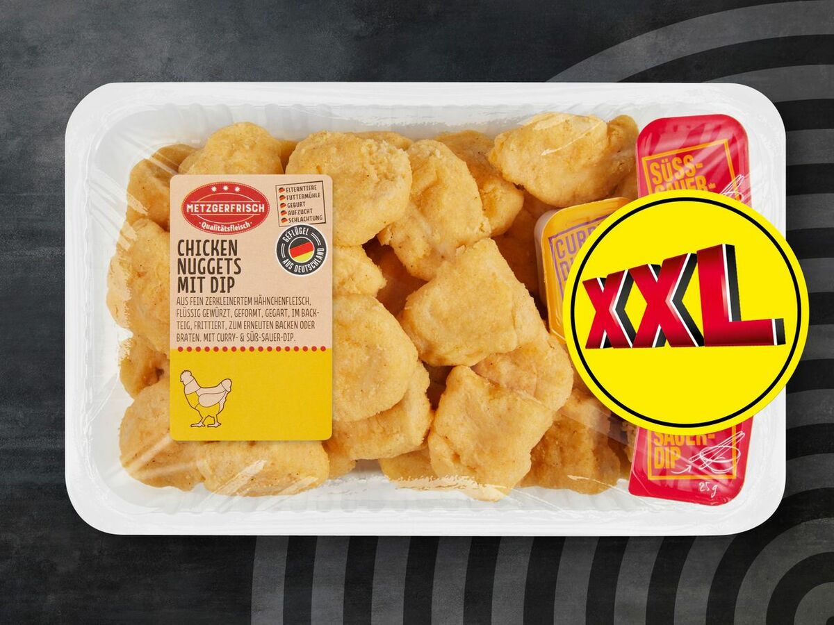 Metzgerfrisch Chicken Nuggets XXL, 1 kg von Lidl ansehen!