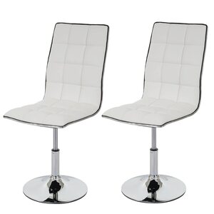 2er-Set Esszimmerstuhl MCW-C41, Stuhl Küchenstuhl, Kunstleder ~ weiß