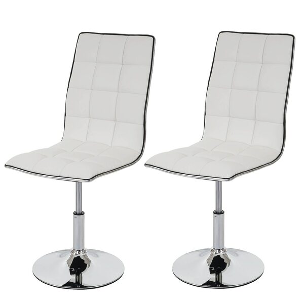 Bild 1 von 2er-Set Esszimmerstuhl MCW-C41, Stuhl Küchenstuhl, Kunstleder ~ weiß