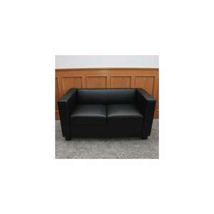 2er Sofa Lille ~ Leder, schwarz