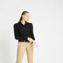 Bild 1 von Golf Poloshirt langarm MW500 Damen schwarz