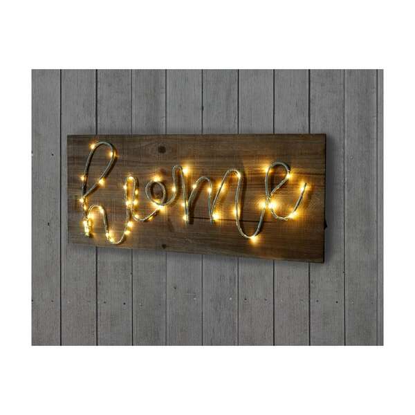 Bild 1 von LED-Holzschild, Wandbild Leuchtbild Landhaus ~ 28x62x3cm, home