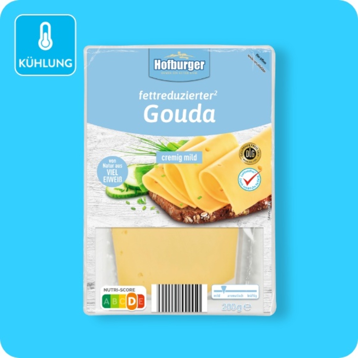 Bild 1 von HOFBURGER Fettreduzierter Schnittkäse