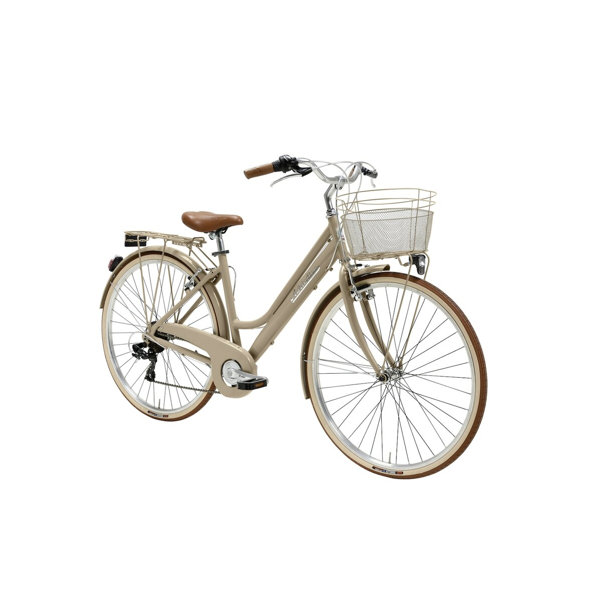 Bild 1 von Adriatica Cityfahrrad 28 Zoll RETRO Lady braun inkl. Korb