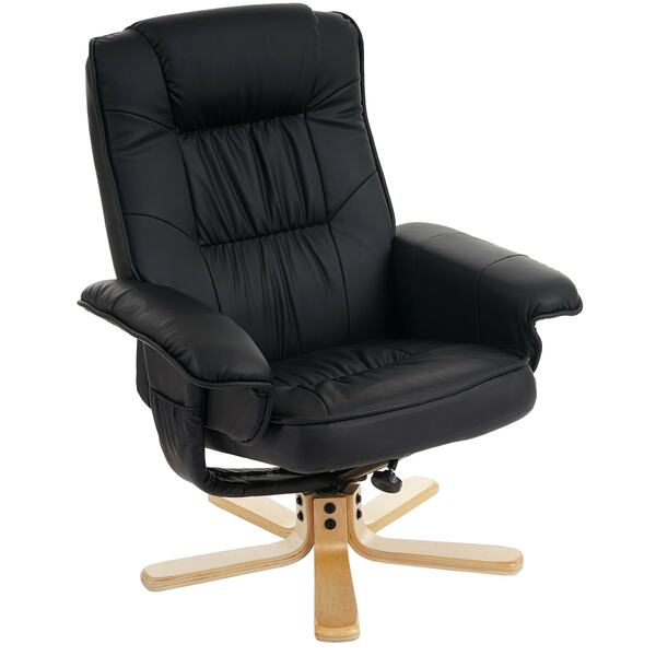 Bild 1 von Relaxsessel Fernsehsessel Sessel ohne Hocker H56 Kunstleder ~ schwarz