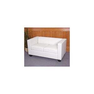 2er Sofa Lille, Kunstleder ~ weiß