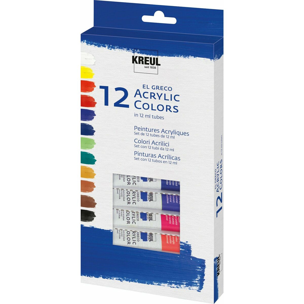 Bild 1 von KREUL Hobby Line el Greco Acrylfarben 12 Tuben je 12 ml