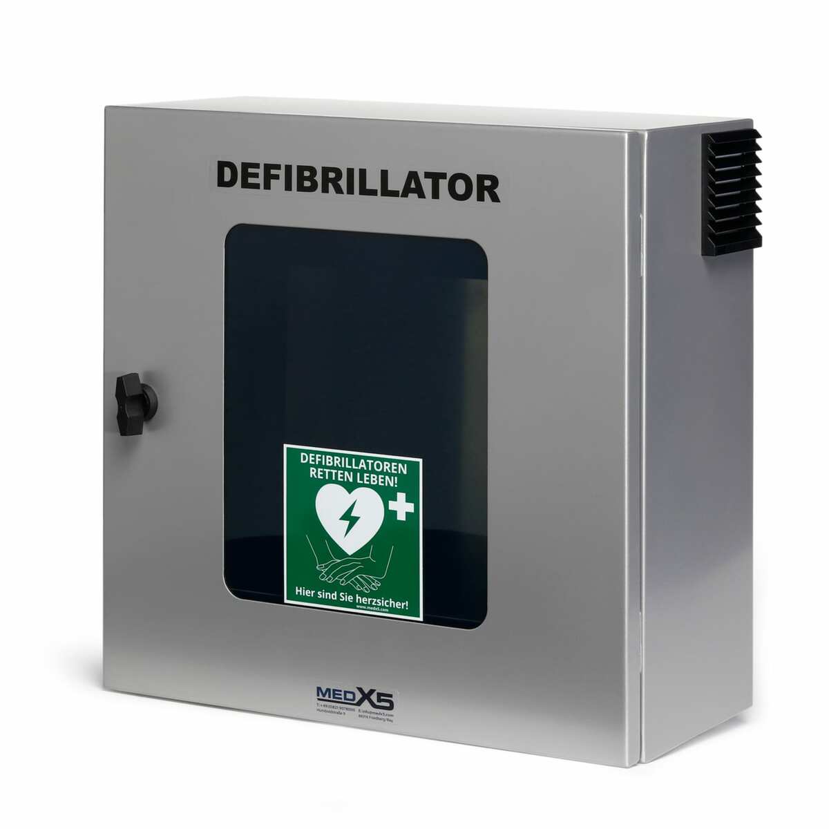MedX5 Defibrillator AED Au en Wandkasten Mit Alarm Bel ftung Und 