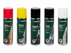 PARKSIDE® Multifunktions-Öl/ Silikon-/ Graphitöl-/ PTFE-/ Lithiumfett-Spray, 
         300 ml