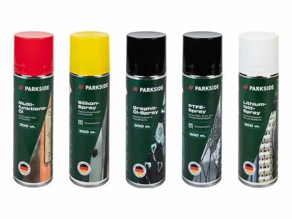 Bild 1 von PARKSIDE® Multifunktions-Öl/ Silikon-/ Graphitöl-/ PTFE-/ Lithiumfett-Spray, 
         300 ml