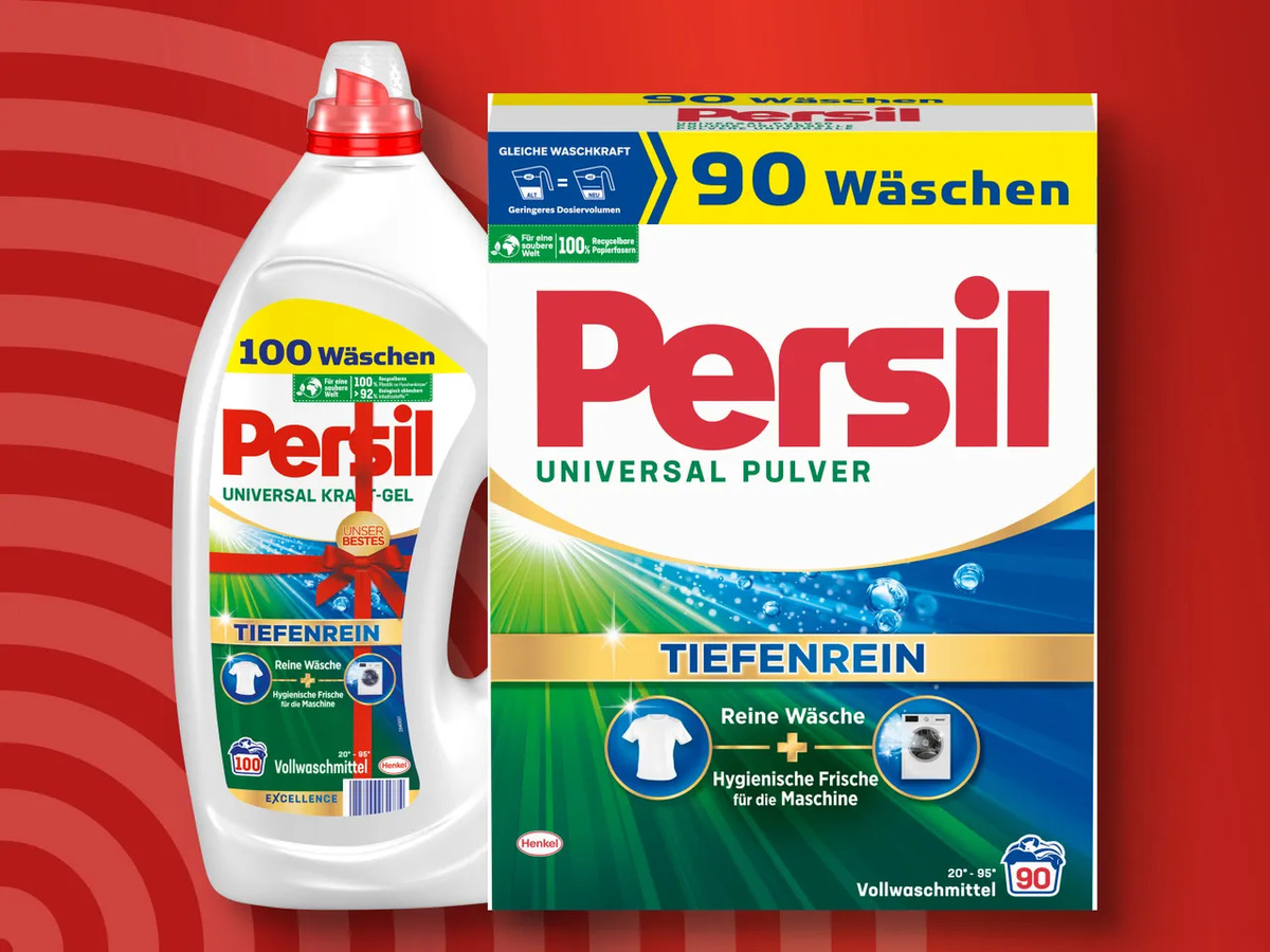 Persil Waschmittel 90/76/100 Wäschen, 5,4 kg/4,5 l/76 Stück von Lidl