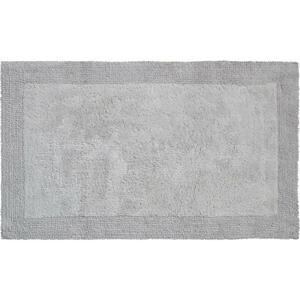 Grund Badteppich Luxor, Grau, Textil, Abstraktes, rechteckig, 50 cm, Oeko-Tex® Standard 100, für Fußbodenheizung geeignet, rutschfest, Badtextilien, Badematten