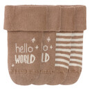 Bild 1 von 2 Paar Newborn Socken mit Umschlagbündchen HELLBRAUN