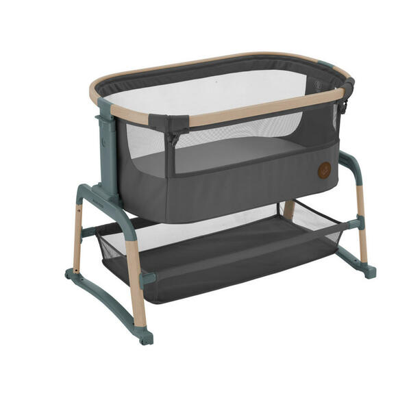 Bild 1 von Maxi-Cosi Beistellbett Iora Air, Dunkelgrau, Metall, 52.3x74.7x97 cm, Bezug abnehmbar, waschbar, Netzfenster, höhenverstellbar, Babymöbel, Babybetten