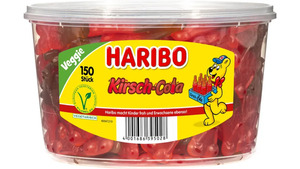 Haribo Fruchtgummi Kirsch Cola Runddose Veggie