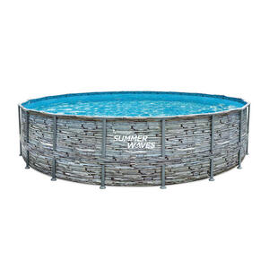 Pool, Grau, Kunststoff, 132 cm, Freizeit, Pools und Wasserspaß, Pools