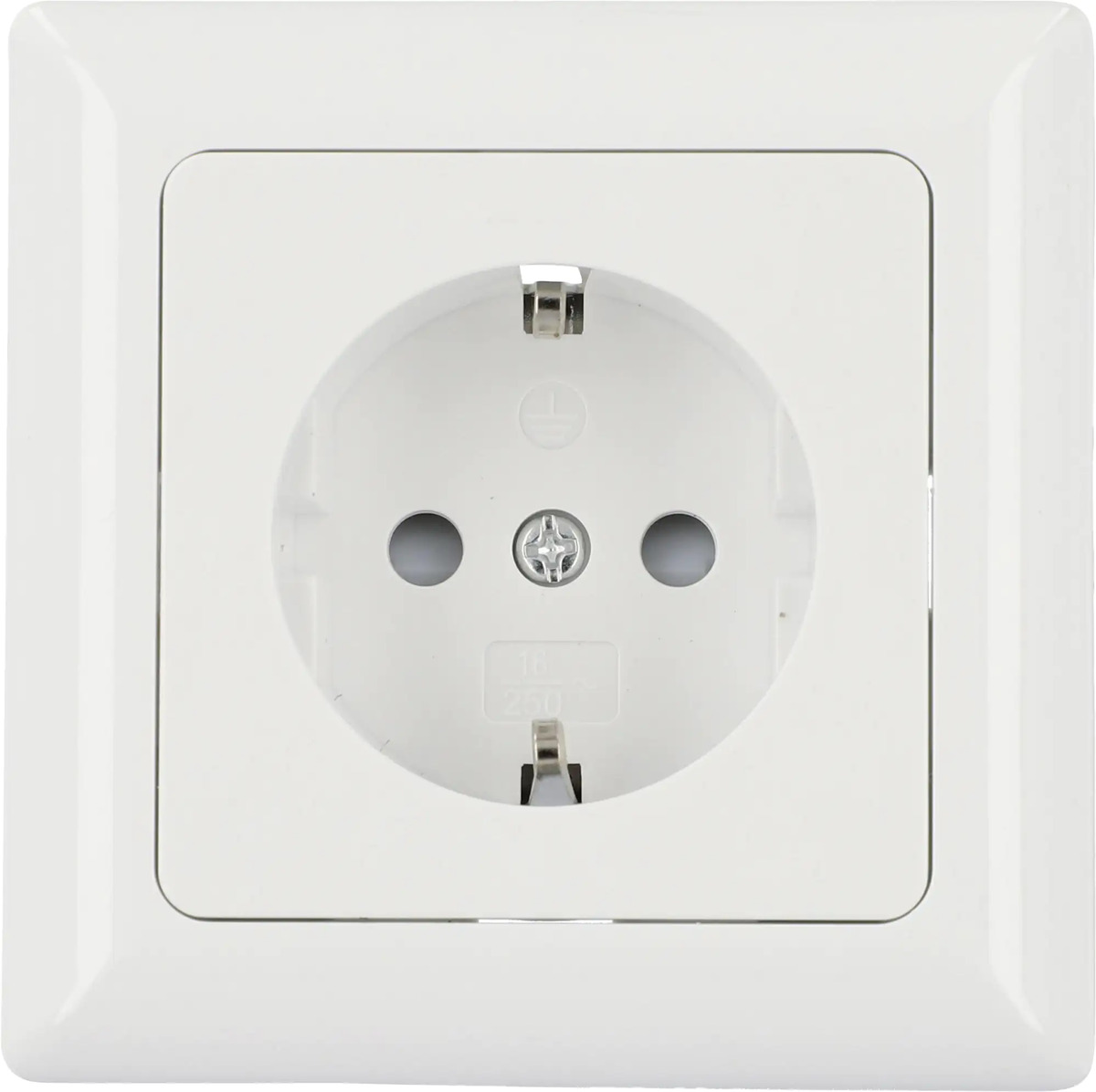 Bild 1 von Unitec Steckdose mit Rahmen ultraweiß, Serie Genua