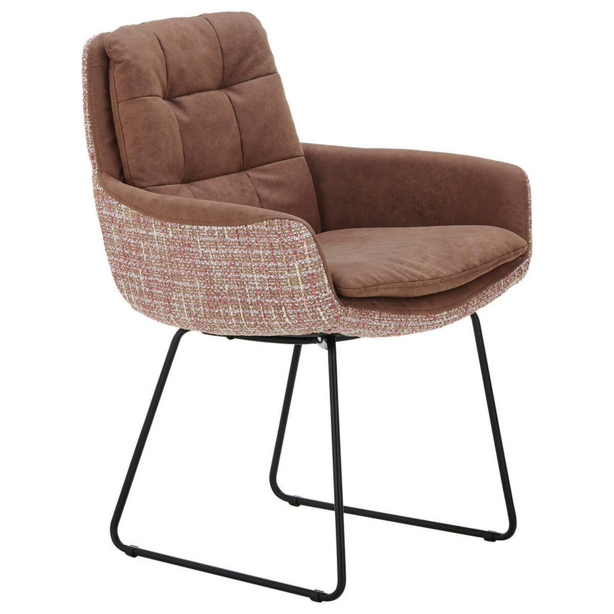 Bild 1 von Johann Jakob Armlehnstuhl, Rosa, Sand, Textil, Kufe, 63x90x69 cm, Blauer Engel, Goldenes M, Oeko-Tex® Standard 100, DGM-Emissionslabel, Lederauswahl, Stoffauswahl, Typenauswahl, Esszimmer, Stühle,