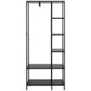 Bild 1 von Livetastic Garderobe, Schwarz, Metall, 5 Fächer, 80.1x185x45 cm, Garderobe, Garderoben-Sets