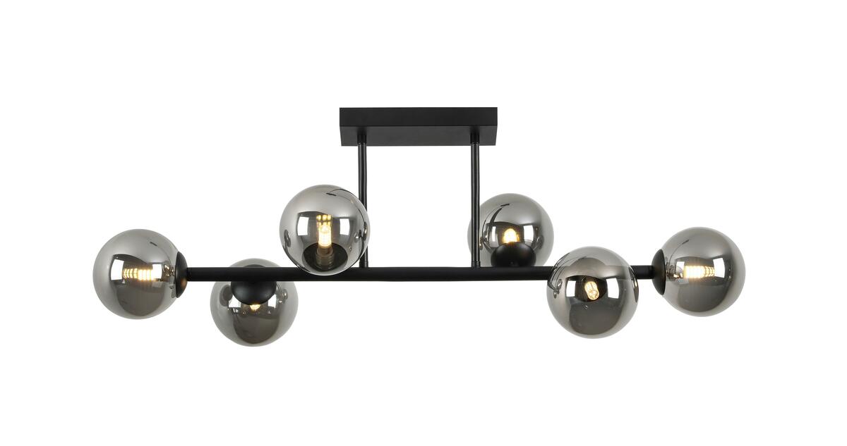 Bild 1 von Deckenleuchte Lisib in Schwarz/Chrom max. 10 Watt Deckenlampe, Schwarz, Chromfarben