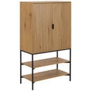 Bild 1 von Livetastic Highboard, Eiche, Metall, 2 Fächer, 80x140x40 cm, Wohnzimmer, Kommoden & Sideboards, Highboards