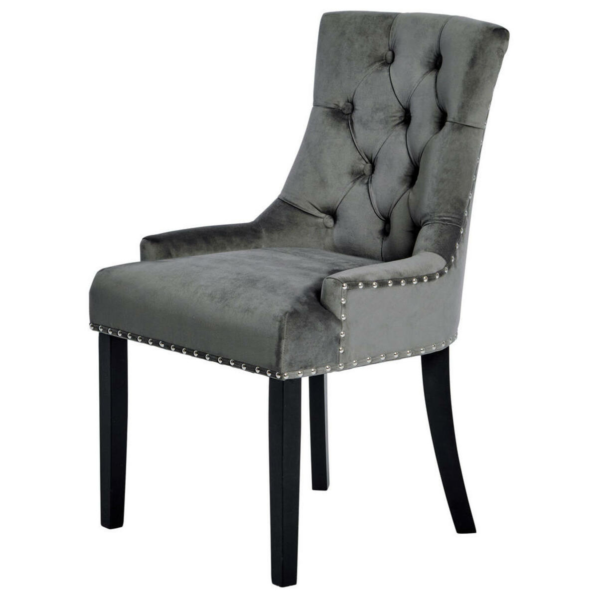 Bild 1 von Livetastic Stuhl, Anthrazit, Schwarz, Holz, Textil, Eukalyptusholz, massiv, eckig, 56x62.5x91 cm, mit Griff, Esszimmer, Stühle, Esszimmerstühle