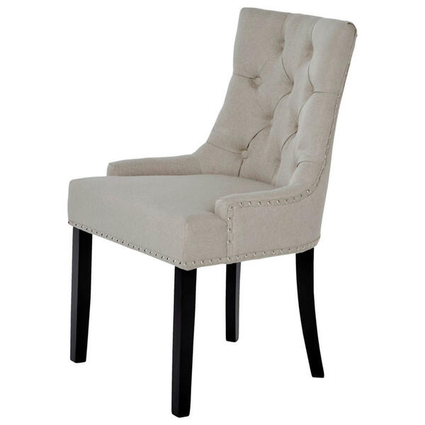Bild 1 von Livetastic Stuhl, Schwarz, Beige, Holz, Textil, Eukalyptusholz, massiv, eckig, 56x62.5x91 cm, Esszimmer, Stühle, Esszimmerstühle