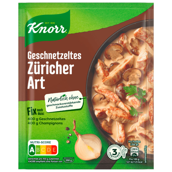 Bild 1 von Knorr Fix Geschnetzeltes Züricher Art