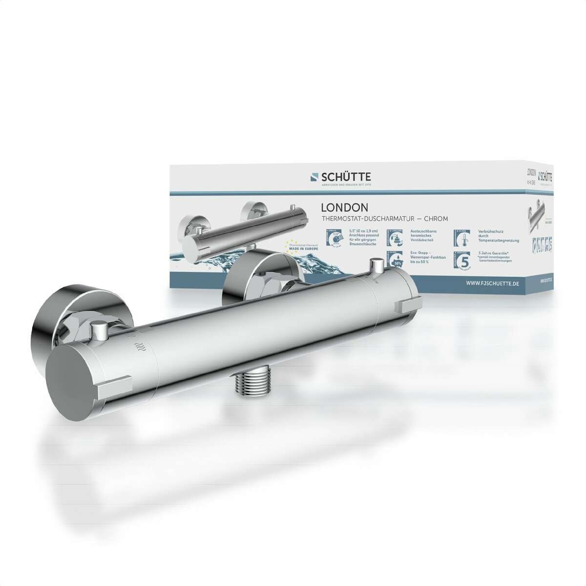 Bild 1 von SCHÜTTE Duscharmatur LONDON mit Thermostat, Chrom
