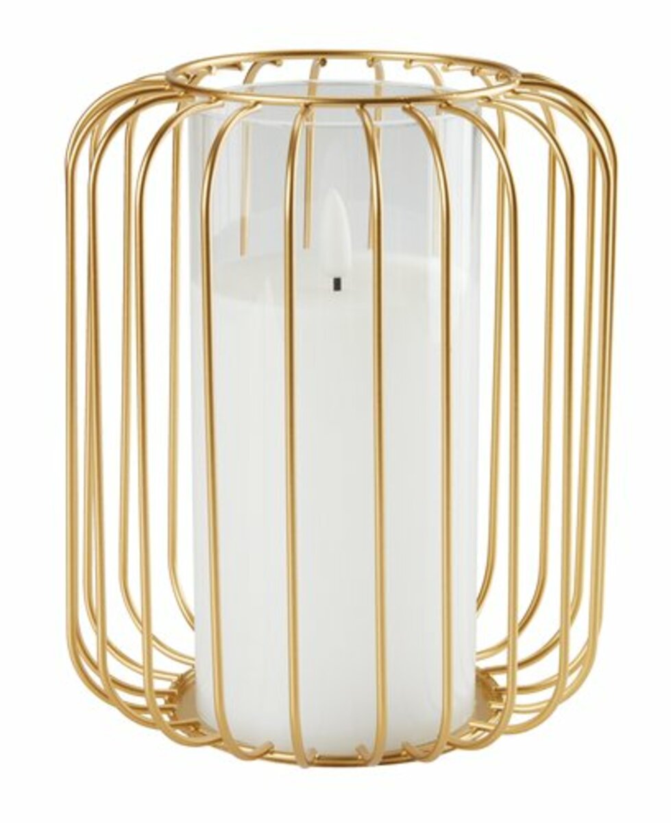 Bild 1 von Dekoleuchte KRESTER Ø15 x H18 cm gold mit LED