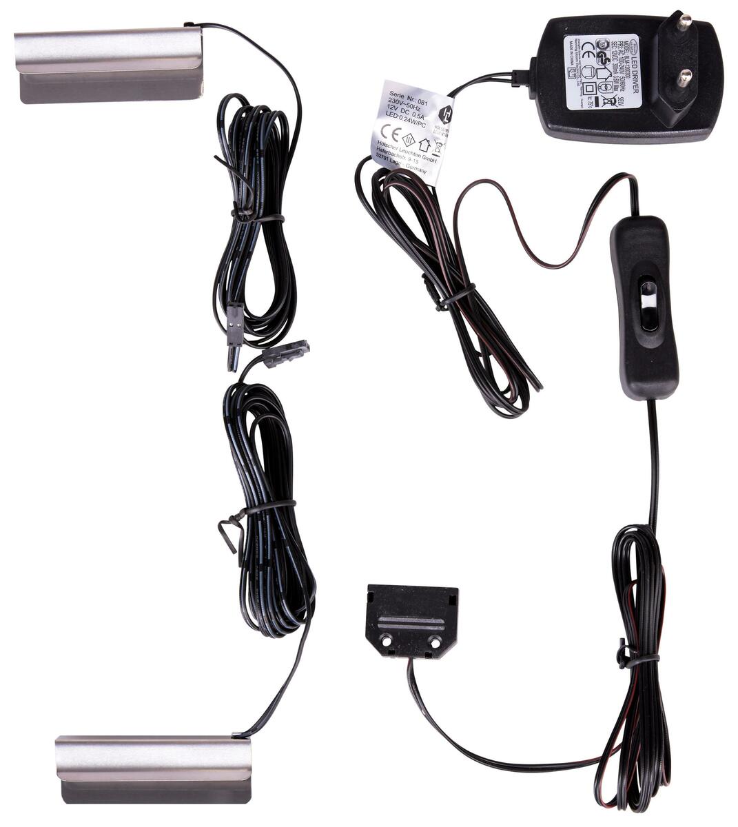 Bild 1 von Glasbodenbeleuchtungs-Set in Anthrazit, 2er-Set, Anthrazit