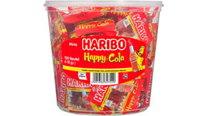 Haribo Fruchtgummi Happy Cola Minis Runddose