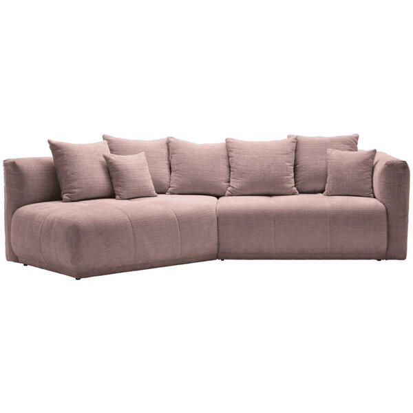 Bild 1 von Hom`in Ecksofa, Rosa, Textil, 3-Sitzer, Füllung: Schaumstoff, Ottomane links, L-Form, 315x180 cm, Stoffauswahl, seitenverkehrt erhältlich, Rücken echt, Wohnzimmer, Sofas & Couches, Wohnlandschafte