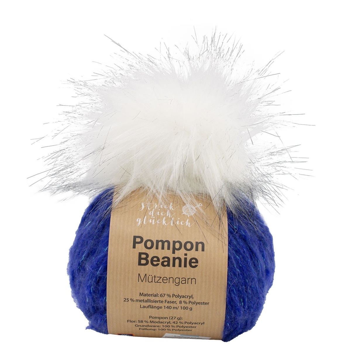 Bild 1 von STRICK' DICH GLÜCKLICH Pompon-Beanie-Mützengarn 127 g