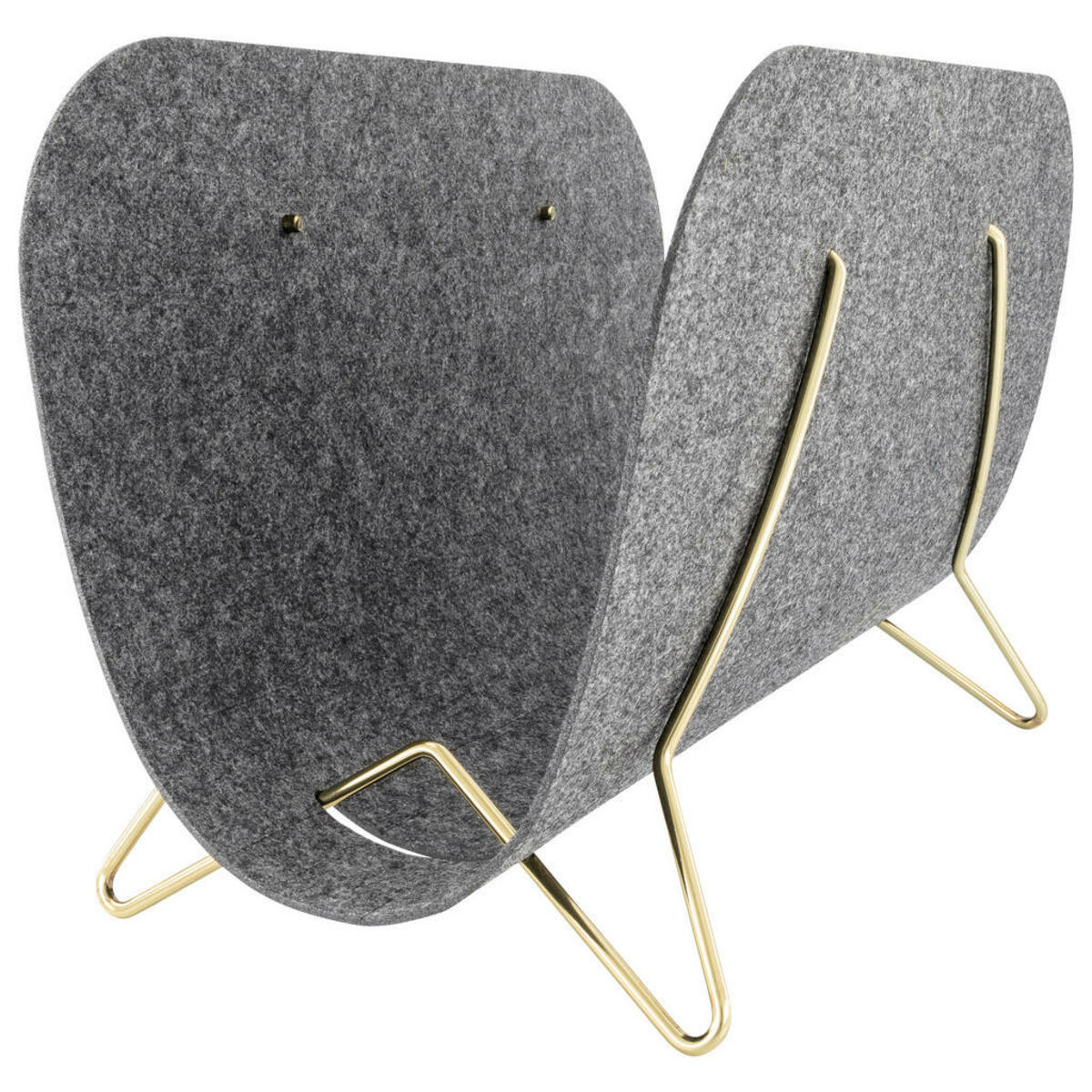 Bild 1 von Zeitungsständer, Grau, Gold, Metall, Kunststoff, 46x29x22 cm, zusammenfaltbar, Ordnen & Aufbewahren, Zeitungsständer