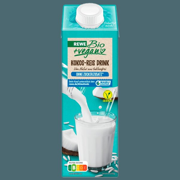 Bild 1 von REWE Bio Kokos Reis Drink vegan 1l