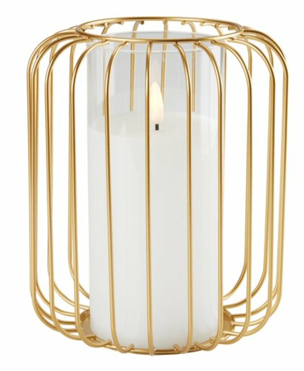 Bild 2 von Dekoleuchte KRESTER Ø15 x H18 cm gold mit LED