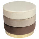 Bild 1 von Mid.you Hocker, Braun, Gold, Beige, Textil, rund, 42 cm, Wohnzimmer, Hocker, Sitzhocker