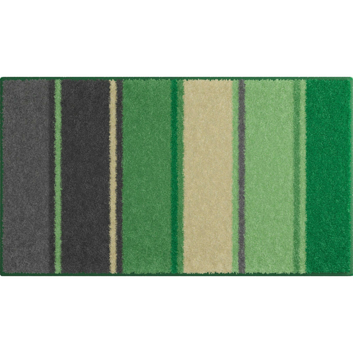 Bild 1 von Grund Badteppich Summertime, Grün, Textil, Streifen, rechteckig, 65 cm, Oeko-Tex® Standard 100, für Fußbodenheizung geeignet, rutschfest, Badtextilien, Badematten