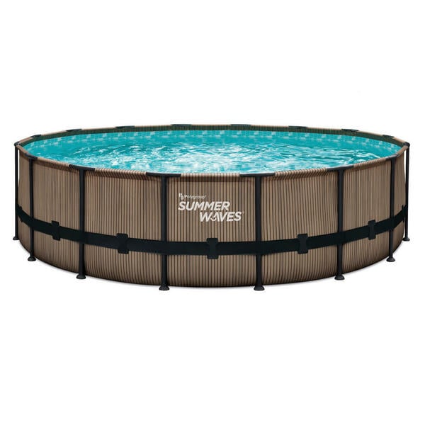 Bild 1 von Pool, Teak, Kunststoff, 122 cm, Freizeit, Pools und Wasserspaß, Pools