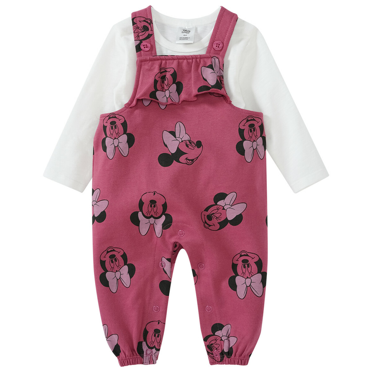 Bild 1 von Minnie Maus Strampler und Langarmbody im Set PINK / WEISS