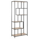 Bild 1 von Regal, Schwarz, Sonoma Eiche, Holzwerkstoff, 77x185x35 cm, Typenauswahl, stehend, Arbeitszimmer, Büroregale, Bücherregale