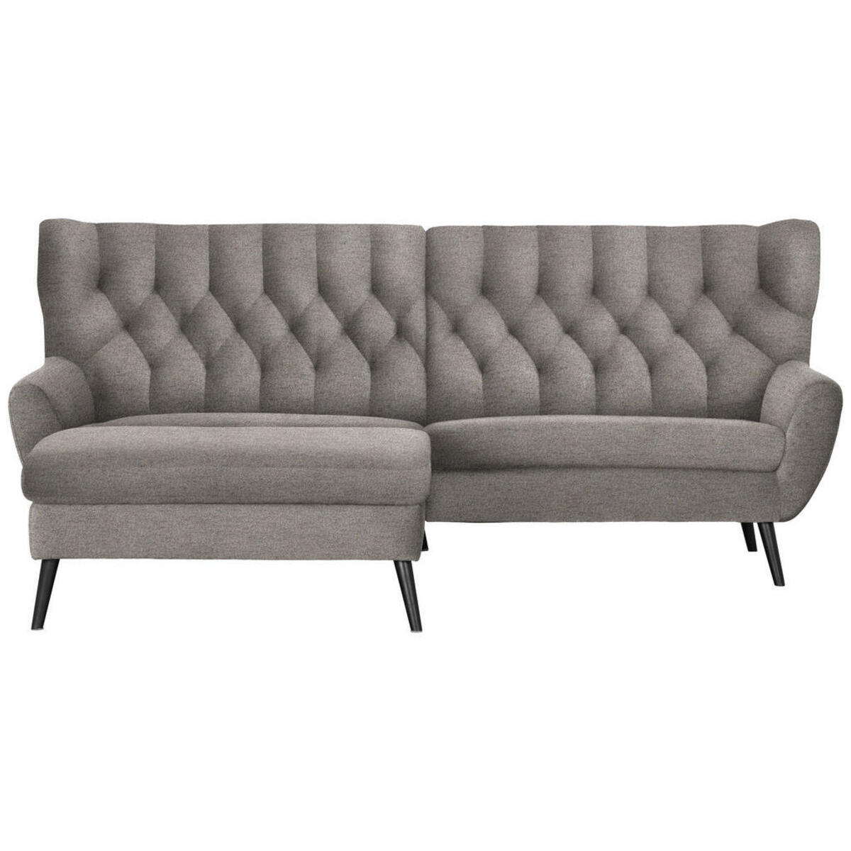 Bild 1 von Stylife Ecksofa, Taupe, Textil, Buche, vollmassiv, Uni, 4-Sitzer, Ottomane links, L-Form, 237x165 cm, Typenauswahl, Stoffauswahl, seitenverkehrt erhältlich, Rücken echt, Armteil links, rechts, Wohn