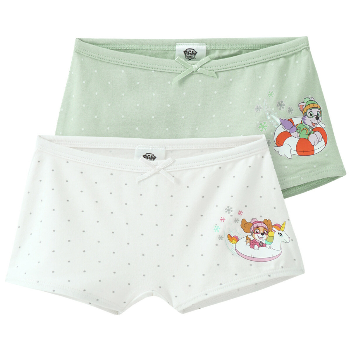 Bild 1 von 2 PAW Patrol Pantys mit Zierschleife WEISS / MINTGRÜN