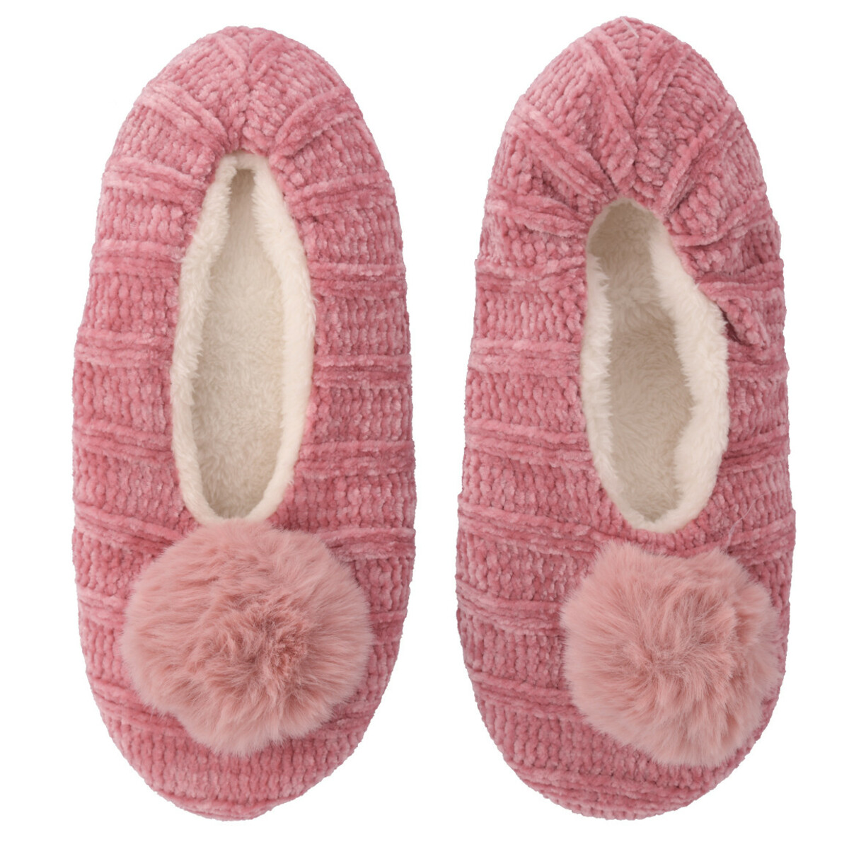 Bild 1 von Damen Hausschuhe aus Chenille-Garn ROSA