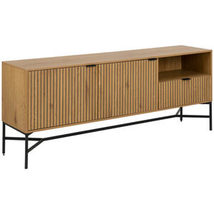 Livetastic Sideboard, Eiche, Metall, 3 Fächer, 1 Schubladen, 180x70x40 cm, Kleinmöbel