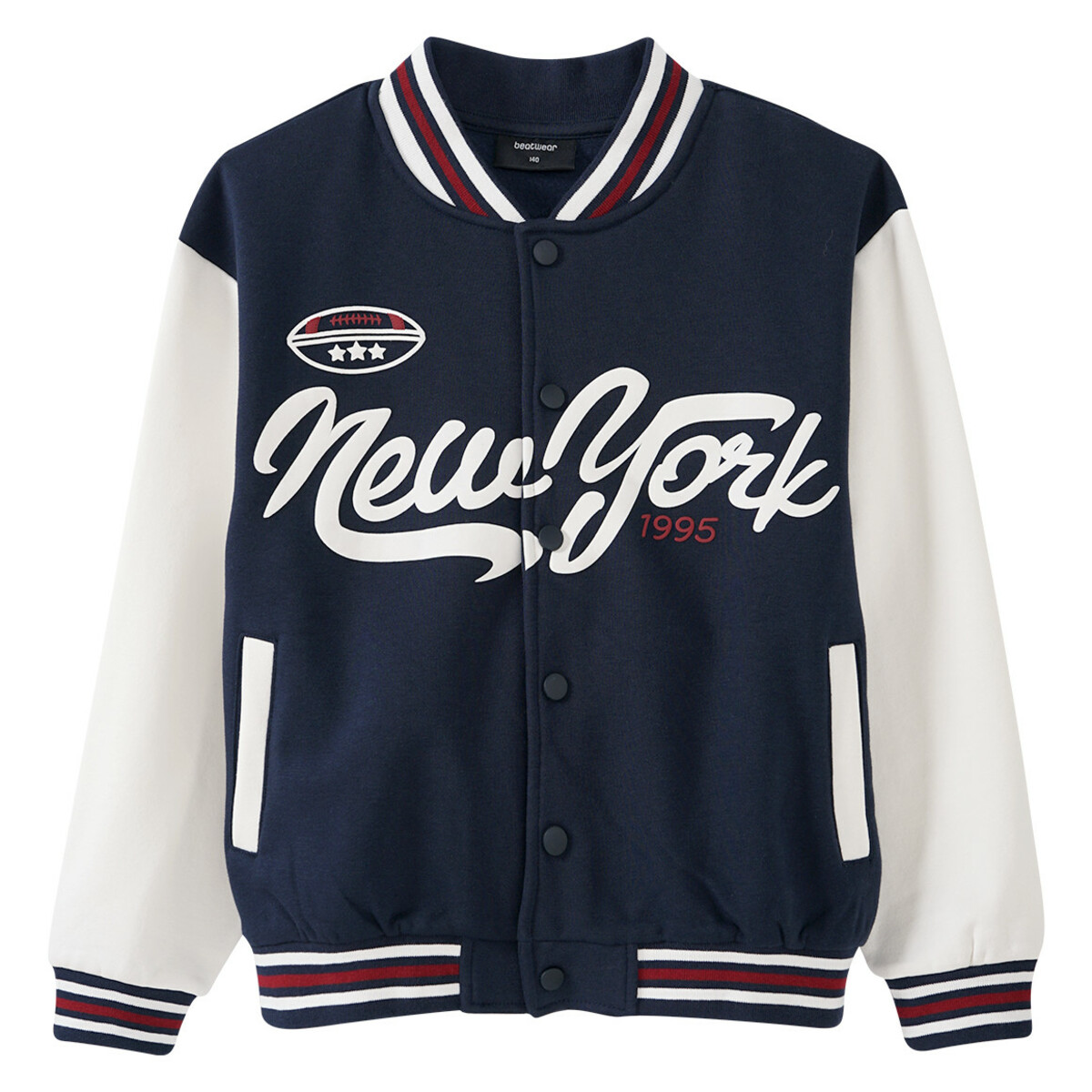 Bild 1 von Jungen Sweatjacke im College-Look DUNKELBLAU / WEISS